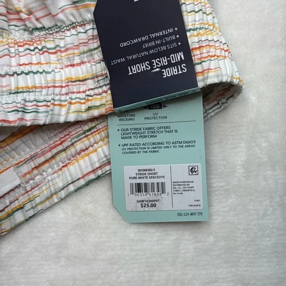 DSG Women's Stride Shorts 2.0- Pure White Spacedye- Small - Picture 9 of 10